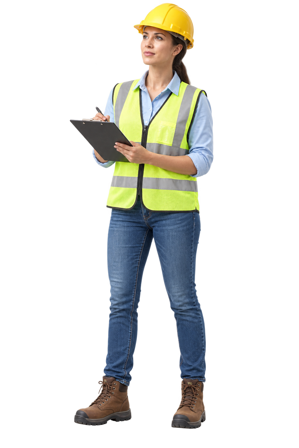 Safety Inspector with Clipboard